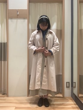 「サマンサモスモス」｜「アイテム（その他アウター）」を使った、まりちゃんさん（レディース・156cm）の春コーディネート