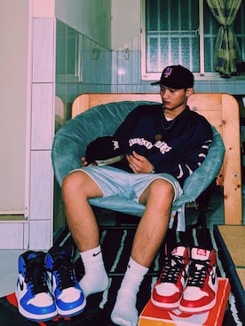 「NIKE(ナイキ)のアイテム(カーゴパンツ)」を使った、Gary さん(メンズ・165cm)の春コーディネート