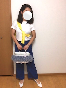 「AMERICAN HOLIC（アメリカンホリック）のアイテム（パンツ、ブルー系）」を使った、HIROさん（レディース・161cm）の夏コーディネート