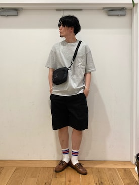 「アイテム（ショルダーバッグ）」を使った、やまChanさん（メンズ・182cm）の春コーディネート