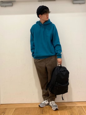 「PENDLETON（ペンドルトン）のアイテム（パンツ）」を使った、やまChanさん（メンズ・182cm）の秋コーディネート