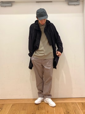 「EKAL（エカル）のアイテム（ジャケット/アウター）」を使った、やまChanさん（メンズ・182cm）の秋コーディネート