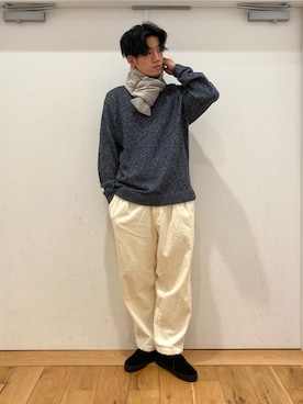 「リバーシブル」｜「アイテム（その他シューズ）」を使った、やまChanさん（メンズ・182cm）の秋コーディネート
