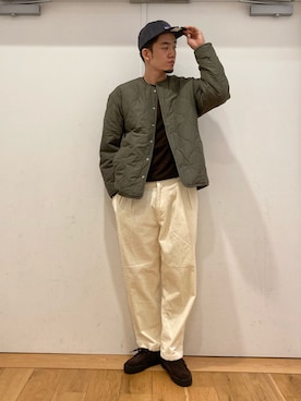 「リバーシブル」｜「アイテム（その他シューズ）」を使った、やまChanさん（メンズ・182cm）の秋コーディネート