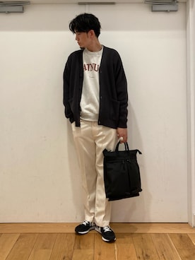 「Wrangler」｜「アイテム（スウェット）」を使った、やまChanさん（メンズ・182cm）の冬コーディネート