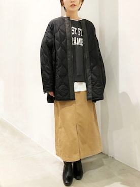 「AMERICAN HOLIC（アメリカンホリック）のアイテム（その他アウター）」を使った、sHiPoさん（レディース・163cm）の秋コーディネート