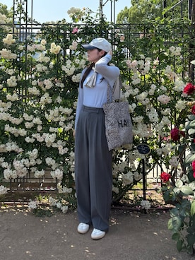 「HAY（ヘイ）のアイテム」を使った、Maiさん（レディース・170cm）の夏コーディネート