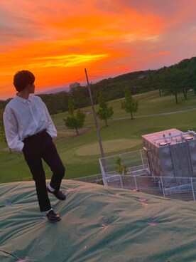 「Dr. Martens（ドクターマーチン）のDr.Martens / ドクターマーチン 1461 3EYE GIBSON SHOE 3ホール ギブソン シューズ ブーツ（ブーツ）」を使った、のびたさん（メンズ・183cm）の夏コーディネート