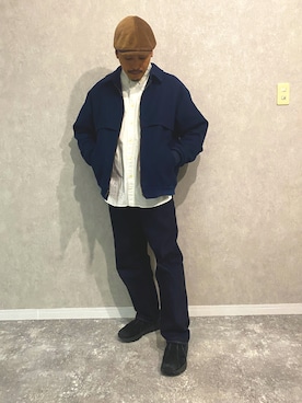 「PENDLETON（ペンドルトン）のアイテム（ブルゾン）」を使った、koji@しらふ酒場さん（メンズ・167cm）の冬コーディネート