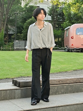 平莉川己夢(コム)さん(メンズ・172cm)の夏コーディネート