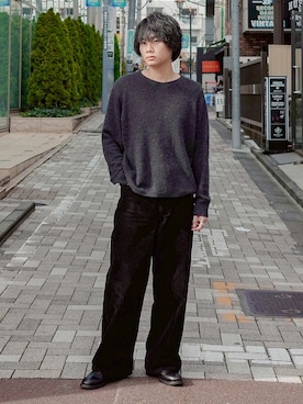 「blatto（ブラット）のアイテム」を使った、平莉川己夢(コム)さん（メンズ・172cm）の秋コーディネート