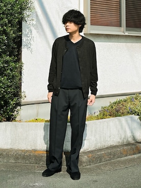 「XOLO（ショロ）のアイテム」を使った、平莉川己夢(コム)さん（メンズ・172cm）の春コーディネート