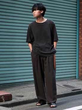 LIDNM(リドム)の「LIGHT TWEED EASY TROUSERS(その他パンツ)」 - WEAR