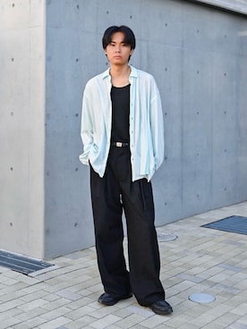 「アイテム（アクセサリー）」を使った、平莉川己夢(コム)さん（メンズ・172cm）の秋コーディネート