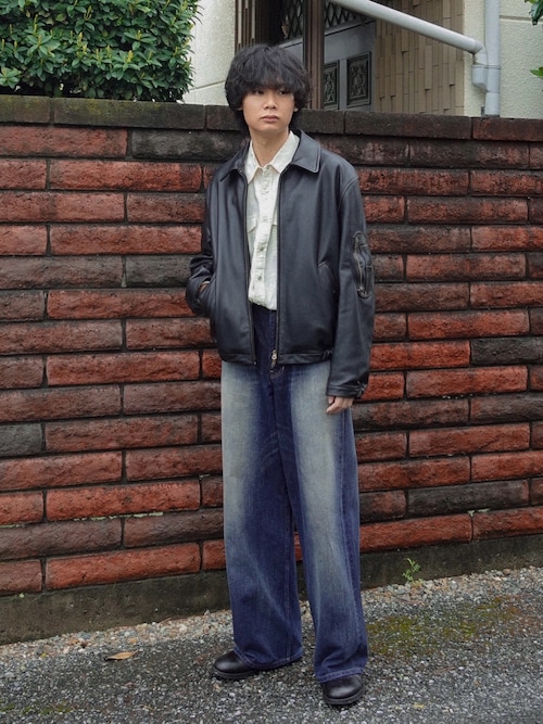 LIDNM（リドム）の「French Pilot Leather Jacket（ブルゾン）」 - WEAR
