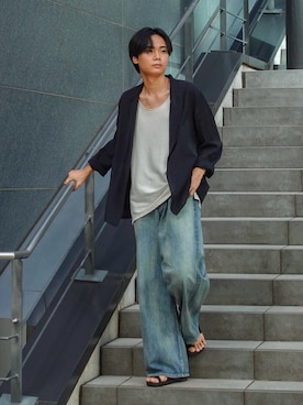 平莉川己夢(コム)さん(メンズ・172cm)の秋コーディネート