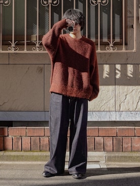 「アイテム（リング）」を使った、平莉川己夢(コム)さん（メンズ・172cm）の冬コーディネート