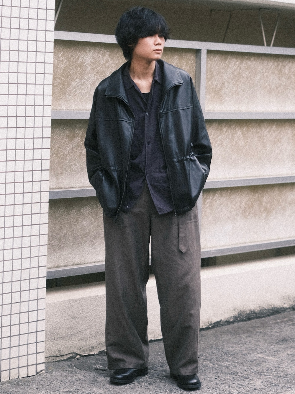 GOAT LEATHER TECH BLOUSONを使った人気ファッションコーディネート