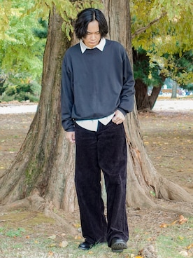 「アイテム（アクセサリー）」を使った、平莉川己夢(コム)さん（メンズ・172cm）の秋コーディネート