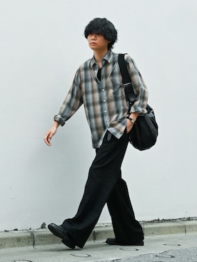 「アイテム（バッグ）」を使った、平莉川己夢(コム)さん（メンズ・172cm）の夏コーディネート