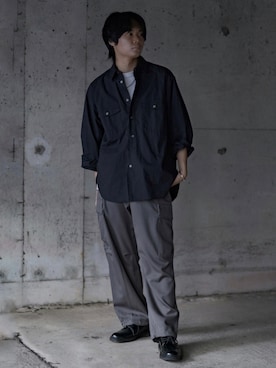 「LUGG NAGG（ラグナグ）のアイテム」を使った、平莉川己夢(コム)さん（メンズ・172cm）の春コーディネート