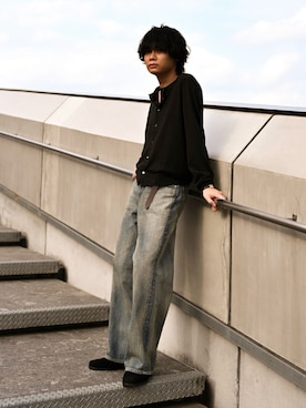 「Llife（ライフ）のアイテム」を使った、平莉川己夢(コム)さん（メンズ・172cm）の春コーディネート