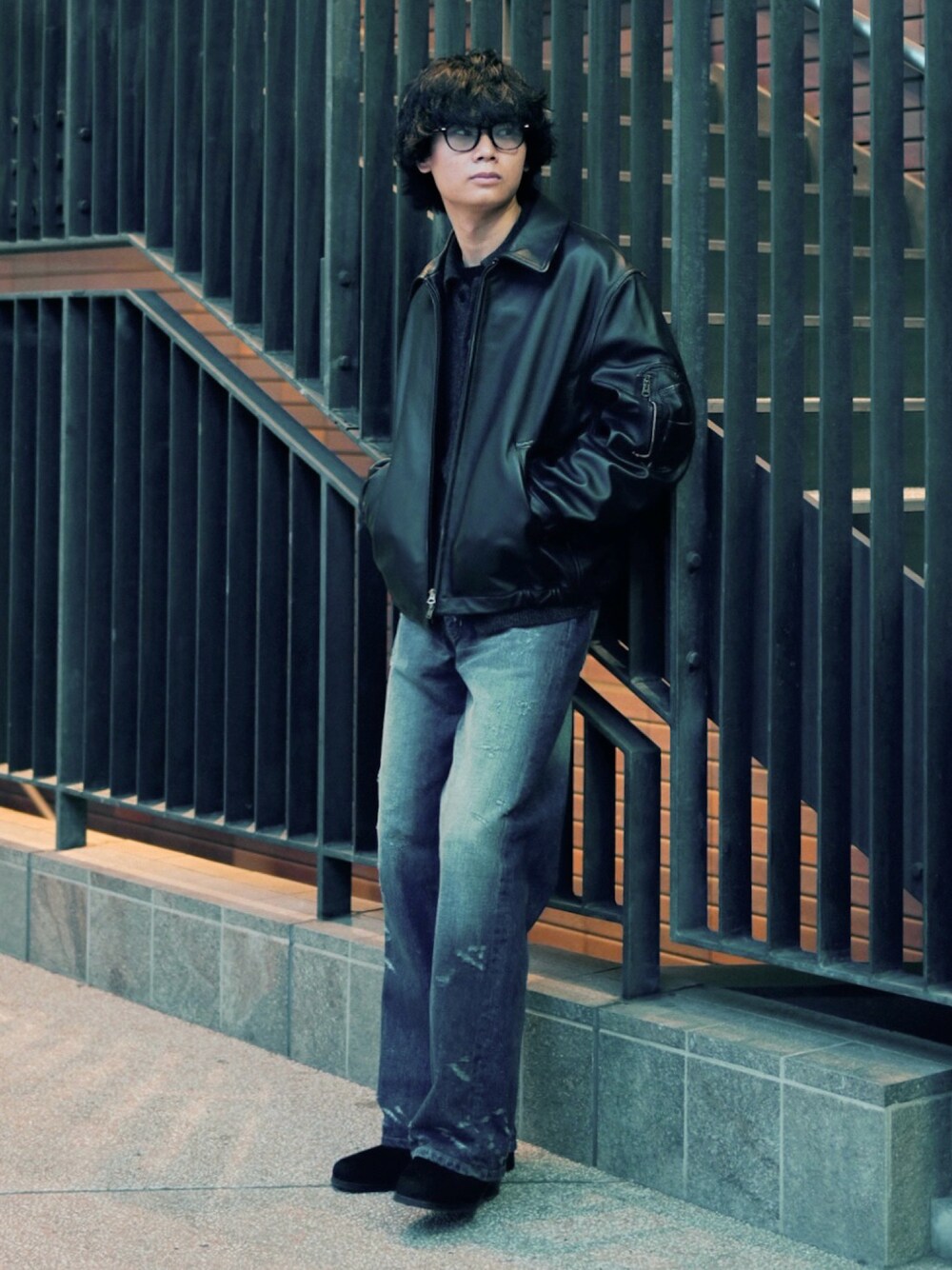 LIDNM（リドム）の「French Pilot Leather Jacket（ブルゾン）」 - WEAR