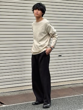 「アイテム（ブーツ）」を使った、平莉川己夢(コム)さん（メンズ・174cm）の春コーディネート