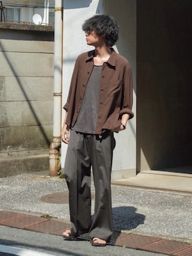 平莉川己夢(コム)さん(メンズ・172cm)の夏コーディネート