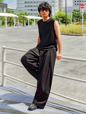 「アイテム（ブレスレット）」を使った、平莉川己夢(コム)さん（メンズ・172cm）の夏コーディネート