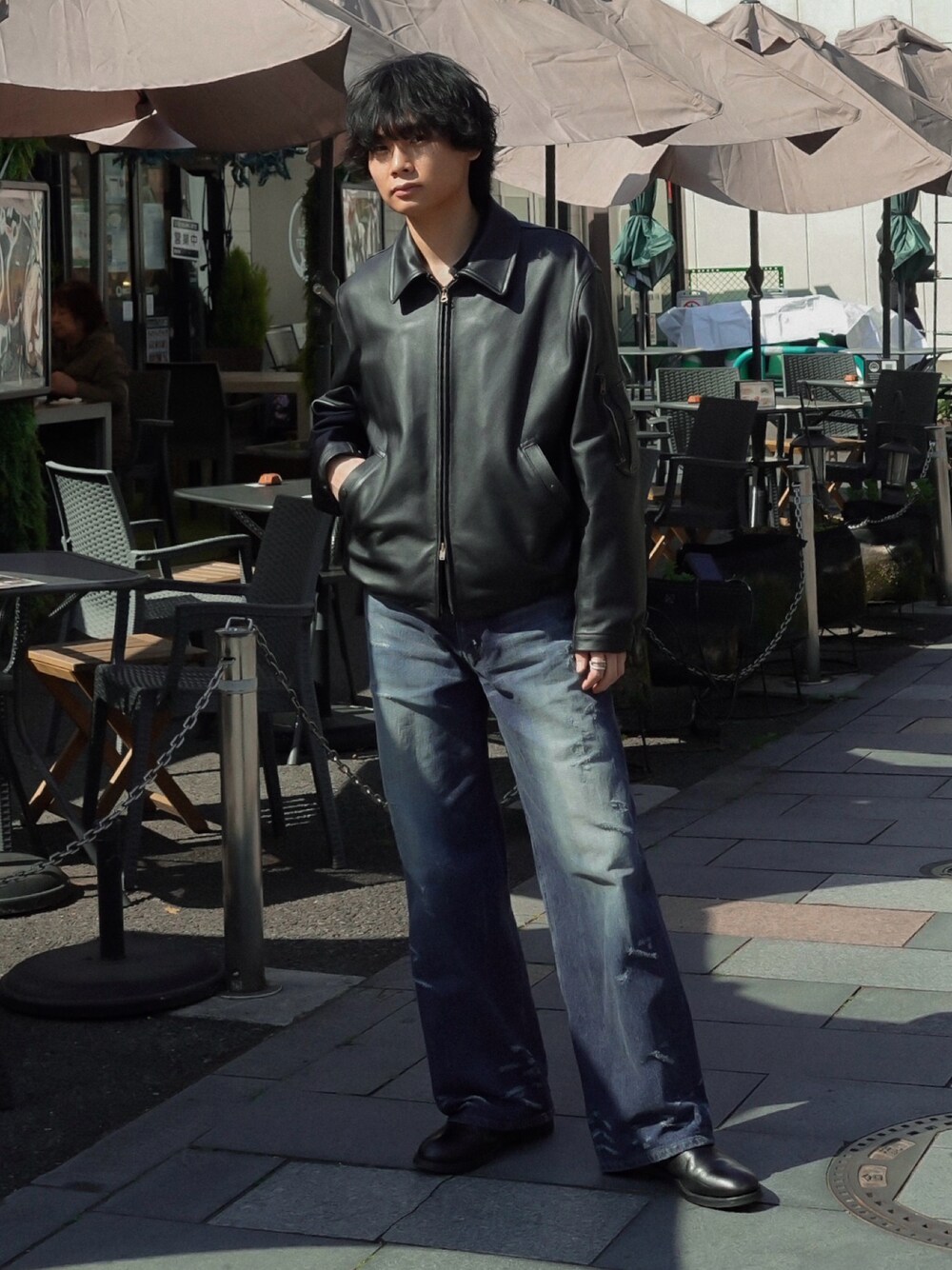 LIDNM（リドム）の「French Pilot Leather Jacket（ブルゾン）」 - WEAR