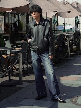 「XOLO（ショロ）のアイテム」を使った、平莉川己夢(コム)さん（メンズ・172cm）の春コーディネート