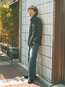 「XOLO（ショロ）のアイテム」を使った、平莉川己夢(コム)さん（メンズ・172cm）の春コーディネート