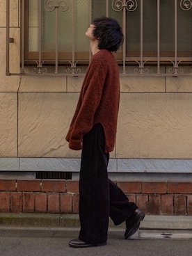 「stein（シュタイン）のアイテム」を使った、平莉川己夢(コム)さん（メンズ・172cm）の冬コーディネート