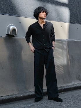 「アイテム（アンダーウェア）」を使った、平莉川己夢(コム)さん（メンズ・172cm）の春コーディネート