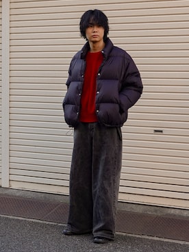 平莉川己夢(コム)さん（メンズ・172cm）の冬コーディネート