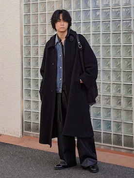 平莉川己夢(コム)さん(メンズ・172cm)の冬コーディネート