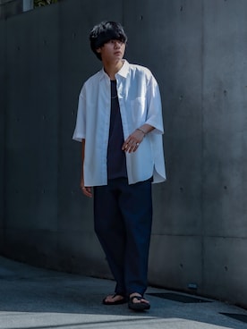 「お気に入りコーデ」｜平莉川己夢(コム)さん（メンズ・173cm）の春コーディネート