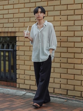 「Aesop（イソップ）のアイテム」を使った、平莉川己夢(コム)さん（メンズ・172cm）の夏コーディネート