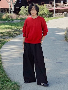 「アイテム（アナログ腕時計）」を使った、平莉川己夢(コム)さん（メンズ・172cm）の秋コーディネート