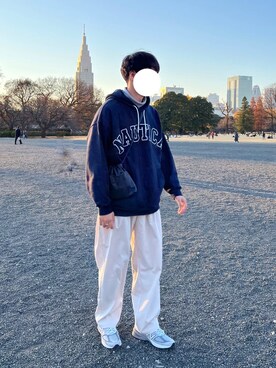 「URU（ウル）のアイテム（バッグ）」を使った、naruse さん（メンズ・183cm）の冬コーディネート
