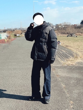 「KAIKO（カイコー）のアイテム（デニムパンツ）」を使った、naruse さん（メンズ・183cm）の冬コーディネート