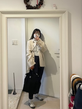 「アイテム（リング、オレンジ系）」を使った、みたんさん（レディース・157cm）の秋コーディネート