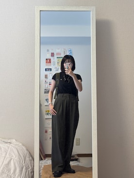 「アイテム（ローファー）」を使った、はんみさん（レディース・157cm）の夏コーディネート
