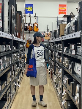 「MERRELL（メレル）のアイテム（サンダル）」を使った、はんみさん（レディース・157cm）の秋コーディネート