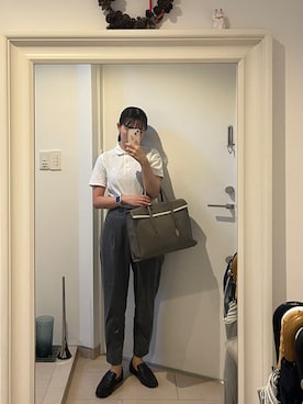 「TOFF&LOADSTONE（トフアンドロードストーン）のアイテム」を使った、はんみさん（レディース・157cm）の秋コーディネート