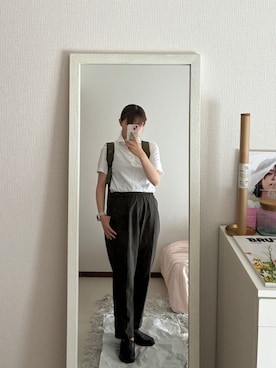「Paraboot（パラブーツ）のアイテム」を使った、はんみさん（レディース・157cm）の夏コーディネート