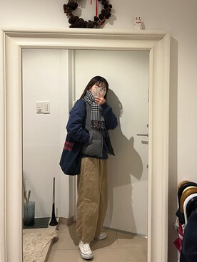 「Simplicite（サンプリシテ）のアイテム（ジャケット/アウター）」を使った、みたんさん（レディース・157cm）の冬コーディネート