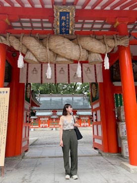 「Ray BEAMS（レイビームス）のアイテム」を使った、はんみさん（レディース・157cm）の秋コーディネート