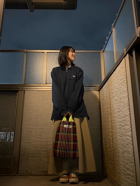 「LACOSTE（ラコステ）のアイテム」を使った、はんみさん（レディース・157cm）の秋コーディネート